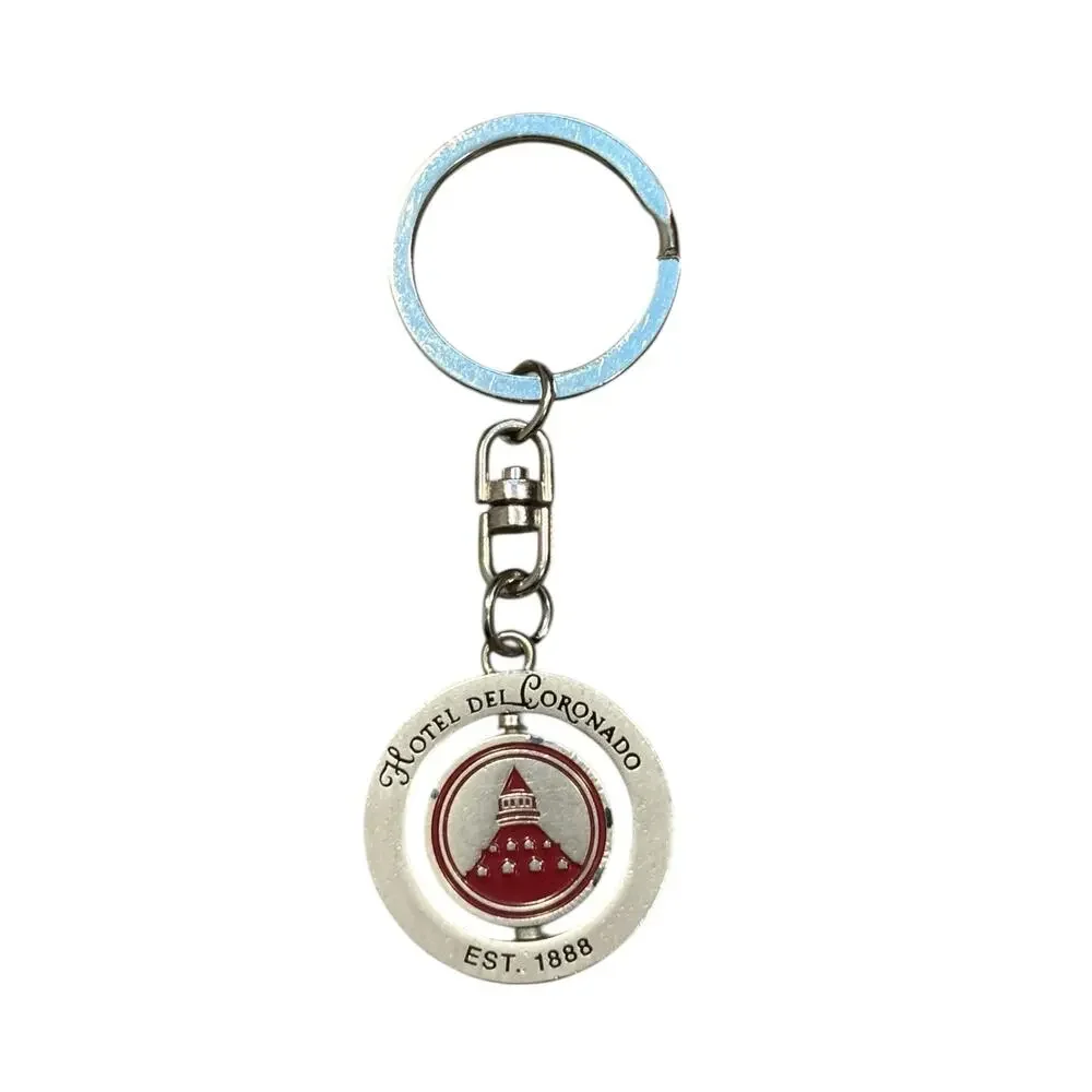Hotel Del Coronado California Metal Spinner Medallion Keychain